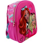 Sac � dos maternelle fille 3d barbie personnages et coeurs 32 cm rose