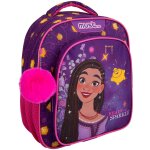 Sac � dos maternelle fille disney asha en polyester motif personnages 31 x 27 x 10 cm bleu / violet / ...