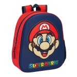 Sac � dos maternelle gar�on 3d motif super mario super mario rouge