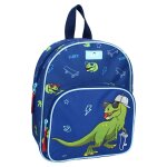 Sac � dos maternelle gar�on dinosaure t - rex skate 30 cm bleu / vert