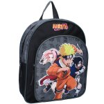 Sac � dos maternelle gar�on imprim� naruto en tissu r�sistant noir / gris
