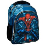 Sac � dos maternelle gar�on spiderman motif neon web 30 cm bleu / noir