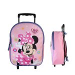 Sac � dos de maternelle � roulettes disney minnie mouse - 32 cm rose