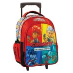 Sac � dos maternelle � roulettes gormiti the legend 30 cm - trolley enfant noir / rouge / jaune