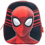 Sac � dos maternelle spider - man 31 cm, 1 compartiment noir / rouge / noir