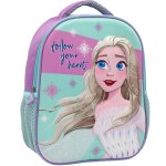 Sac � dos maternelle synth�tique imprim� la reine des neiges elsa blanc / violet / bleu