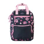 Sac � dos mini 9l � fleurs rip curl bretelles rembourr�es bleu / rose / fonc� / noir