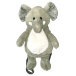 Sac � dos peluche pour enfant animaux vert de gris
