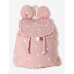 Sac � dos personnalisable en gaze de coton animation oreilles rose