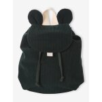 Sac  dos personnalisable en velours ctel avec animation oreilles vert sapin