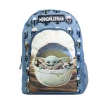 Sac  dos avec poche baby yoda star wars / the mandalorian bleu