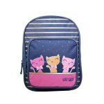 Sac  dos avec poche maternelle lili lou chat bleu