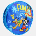 Sac � dos rond enfant 27x9 cm � motif mickey bleu