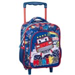 Sac � dos � roulettes 31 cm cmp monster truck 2 poches filet bleu / rouge / bleu / jaune