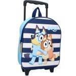 Sac � dos � roulettes bluey 32 cm maternelle 1 compartiment zipp� bluey bleu / bleu / ciel / bleu