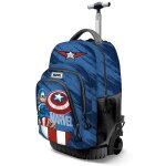 Sac � dos � roulettes captain america marvel 47 cm trolley haut de gamme multicolore