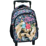 Sac � dos � roulettes chien yorke - poign�e t�lescopique multicolore