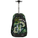 Sac � dos � roulettes dinosaure 44 cm xscape noir / jaune