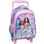 Sac � dos � roulettes enfant fille - licorne barbie - compact multicolore