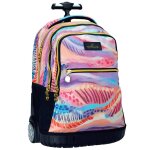 Sac � dos � roulettes fille 48 cm - trolley haut de gamme - hallmark multicolore