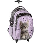 Sac � dos � roulettes fille chat meow 45 cm trolley multicolore