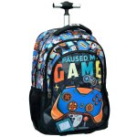 Sac � dos � roulettes fille gamer play 48 cm - cartable qualit� sup�rieure multicolore