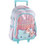 Sac � dos � roulettes fille hello kitty 2 compartiments multicolore