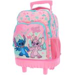 Sac � dos � roulettes fille lilo & stitch 2 compartiments multicolore