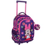 Sac � dos � roulettes fille minnie mouse - trolley scolaire must multicolore