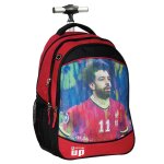 Sac � dos roulettes foot salah 48 cm 2 poches zipp�es noir / rouge / bleu