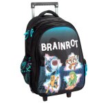 Sac � dos � roulettes gar�on 2 compartiments multicolore