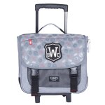 Sac � dos � roulettes gar�on camps 38 cm 2 compartiments gris / noir / noir