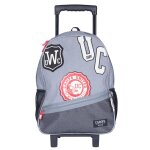 Sac � dos � roulettes gar�on camps 43 cm avec compartiment ordinateur gris / noir / noir