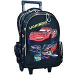 Sac � dos � roulettes gar�on cars flash mc queen 44 cm - trolley scolaire noir / rouge / jaune