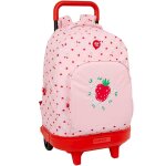 Sac � dos � roulettes glowlab fraise 45 cm trolley haut de gamme multicolore