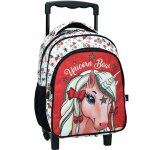 Sac � dos � roulettes licorne love 31 cm - grm - trolley maternelle rose