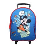Sac  dos  roulettes maternelle disney mickey bleu
