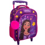 Sac � dos � roulettes maternelle fille - disney asha wish - compact multicolore