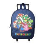 Sac � dos � roulettes maternelle super mario bleu