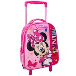 Sac � dos � roulettes maternelle - minnie - must rose