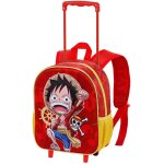Sac � dos � roulettes maternelle one piece luffy 3d - 34 cm multicolore