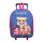 Sac  dos  roulettes maternelle rainbow high rose