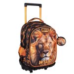 Sac � dos � roulettes must lion wild 45 cm trolley multicolore