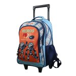 Sac  dos  roulettes poivre blanc robots orange
