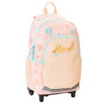 Sac � dos � roulettes - polyester premium rose