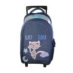 Sac � dos � roulettes primaire lili lou bleu bleu