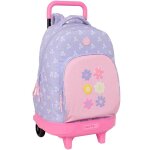 Sac � dos � roulettes safta bouquet 45 cm trolley haut de gamme multicolore