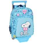 Sac � dos � roulettes snoopy love 34 cm trolley maternelle multicolore