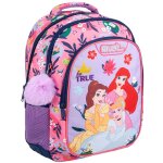 Sac � dos scolaire disney princess be true avec 2 compartiments 43 cm bleu marine