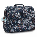Sac � dos scolaire fille codie l 41 cm kipling imprim� floral sombre noir / bleu / marine / noir